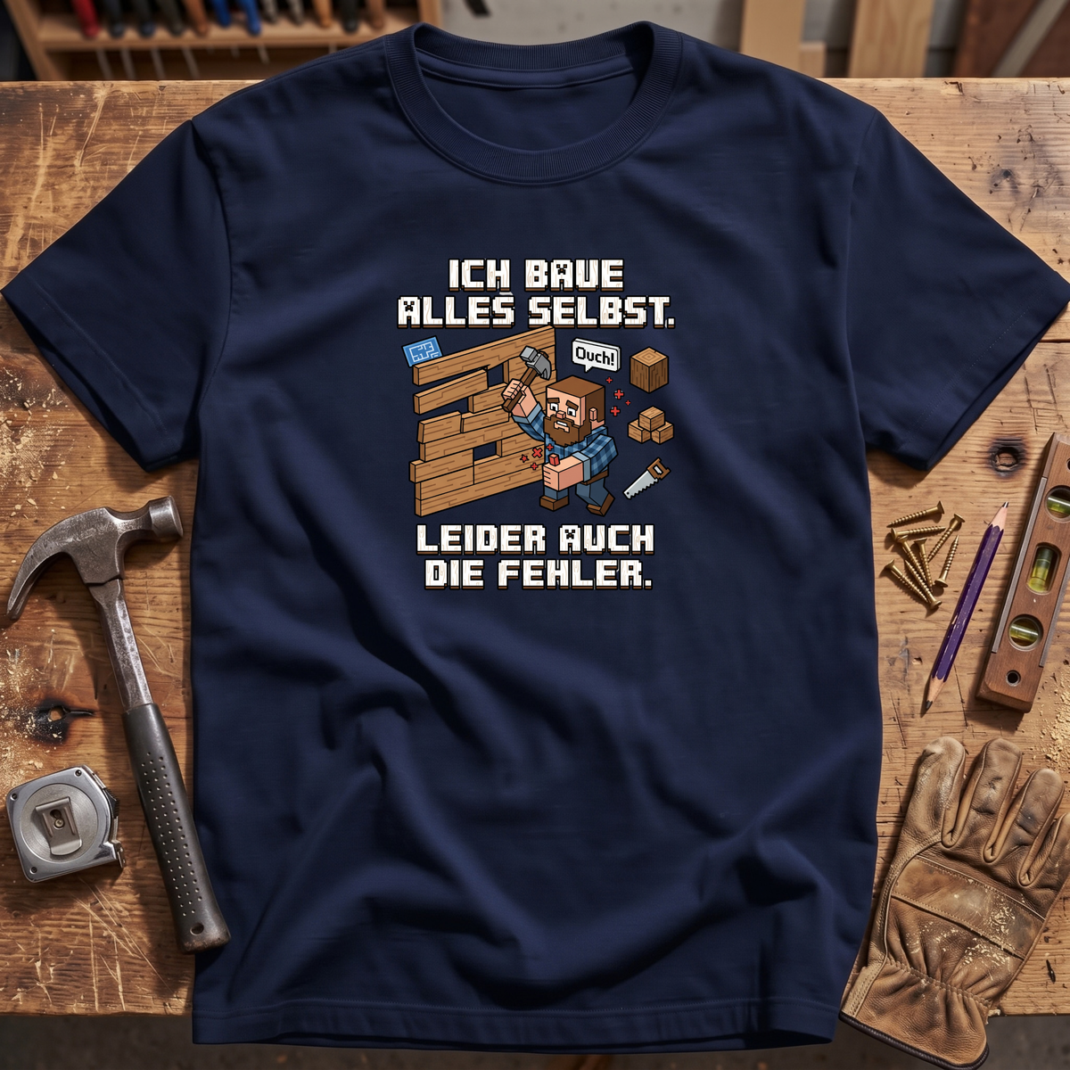 Ich baue alles selbst leider auch die Fehler T-Shirt