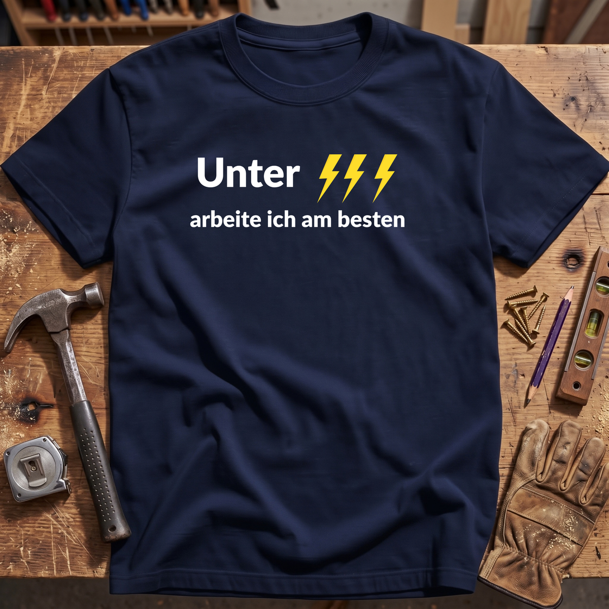 Unter Spannung arbeite ich am besten T-Shirt