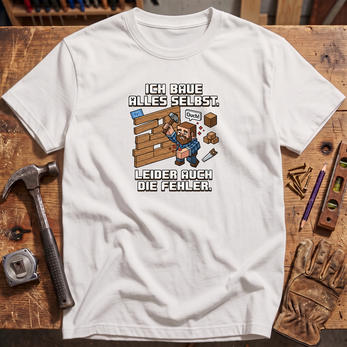 Ich baue alles selbst leider auch die Fehler T-Shirt