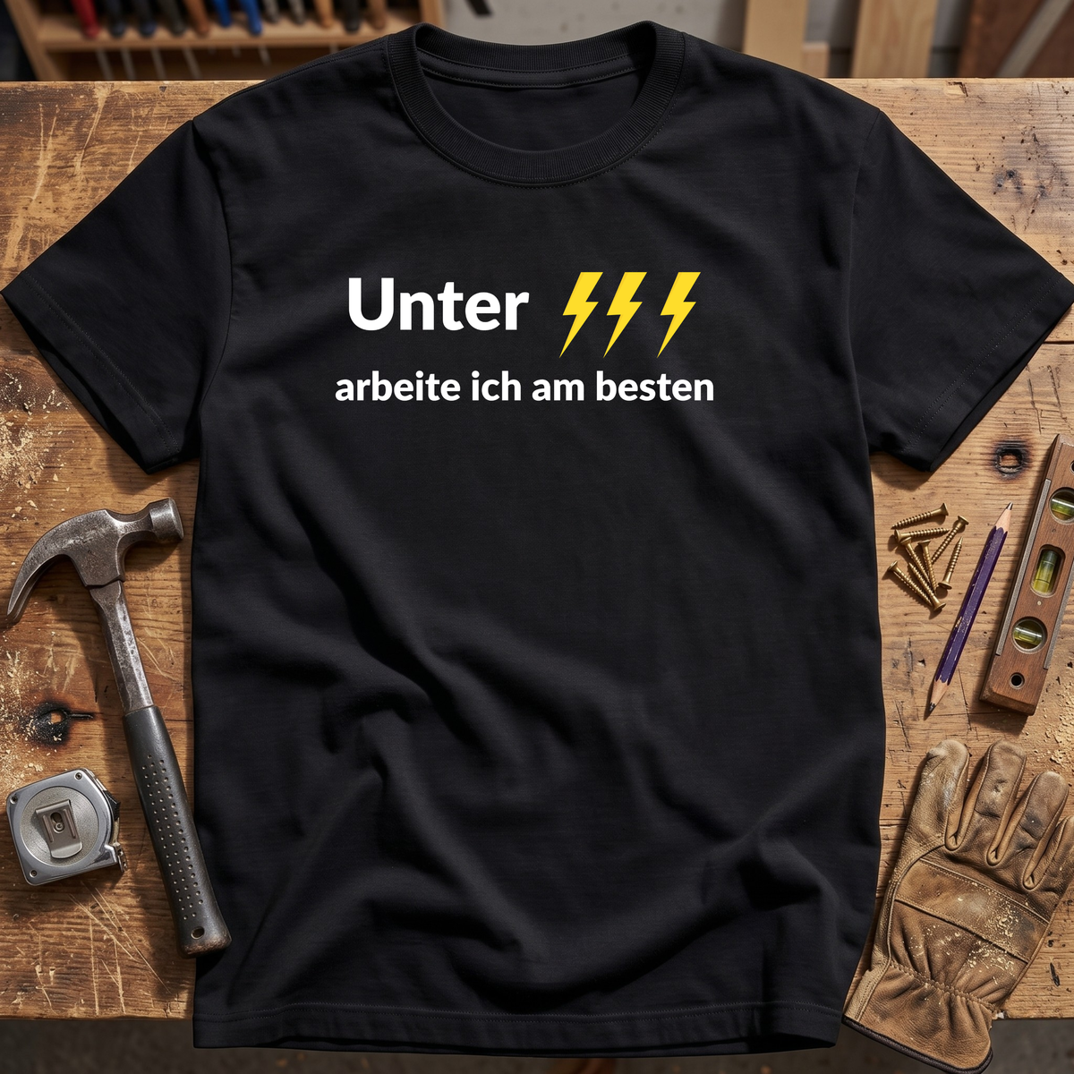 Unter Spannung arbeite ich am besten T-Shirt