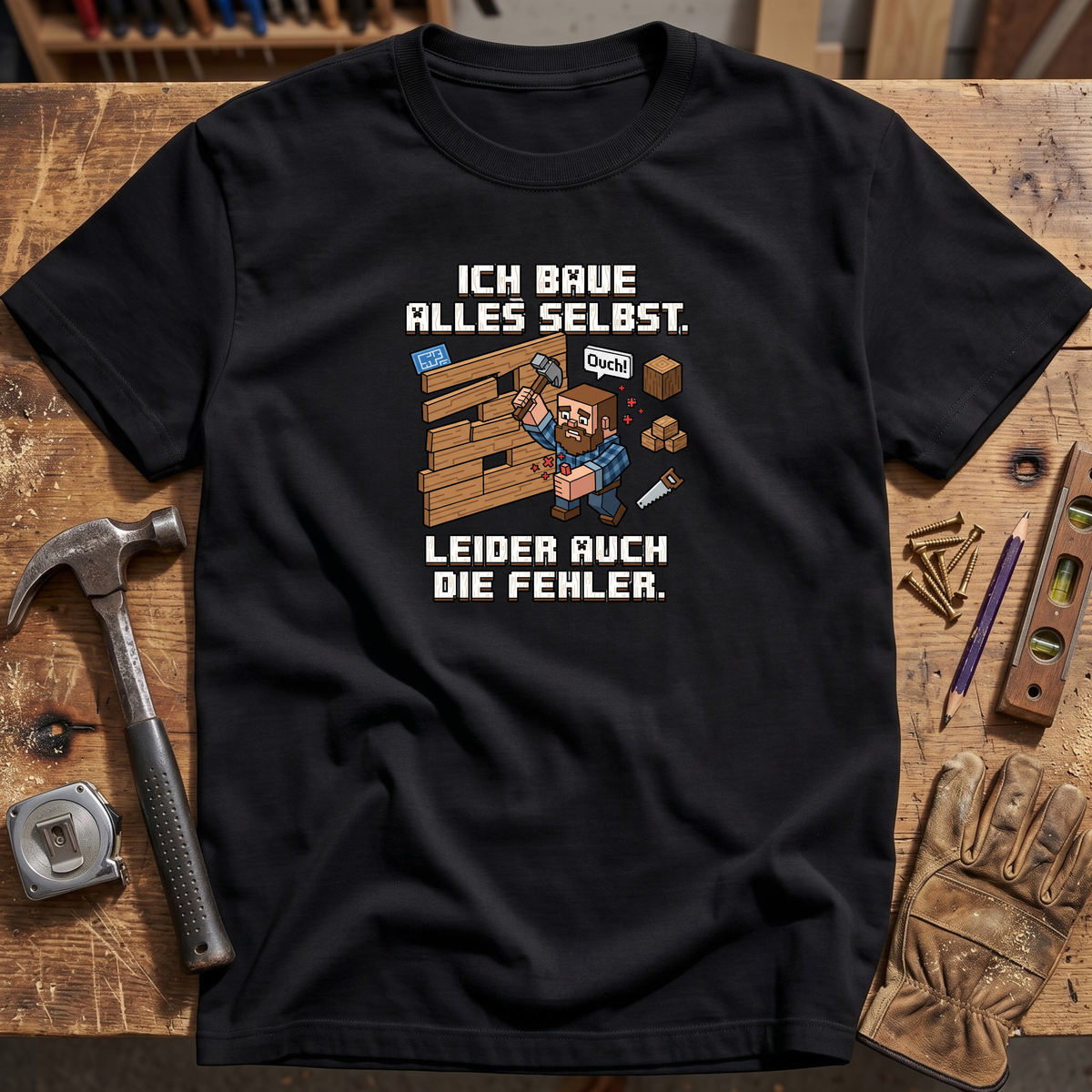 Ich baue alles selbst leider auch die Fehler T-Shirt